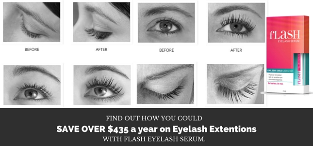 Save over $435 on eyelash extensions a year with Flash Eyelash Serum