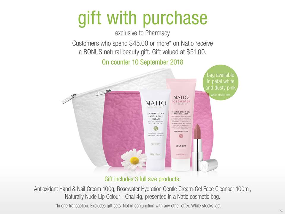 Natio Gift With Purchase when Spend $45.00 or more on Natio Products