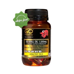 Go Healthy Go Krill Oil supplement 1500mg 1 a Day Super Strength