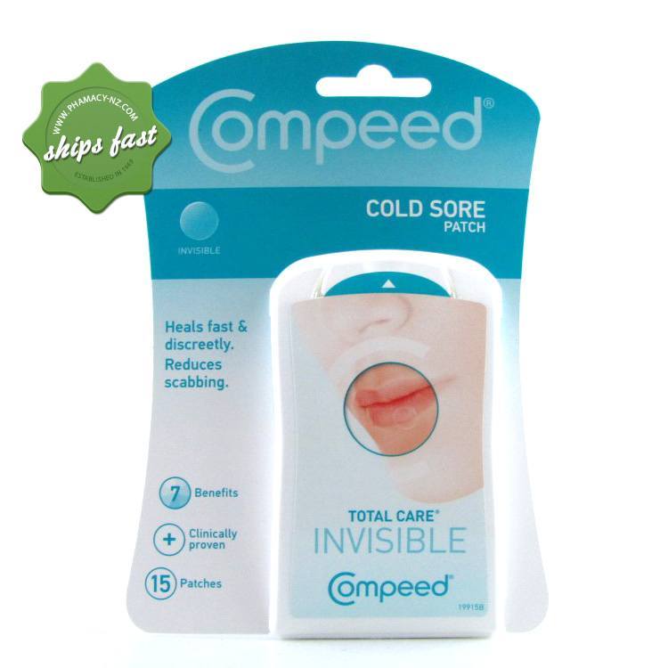 COMPEED TOTAL CARE INVISIBLE COLD SORE PATCHES 15s