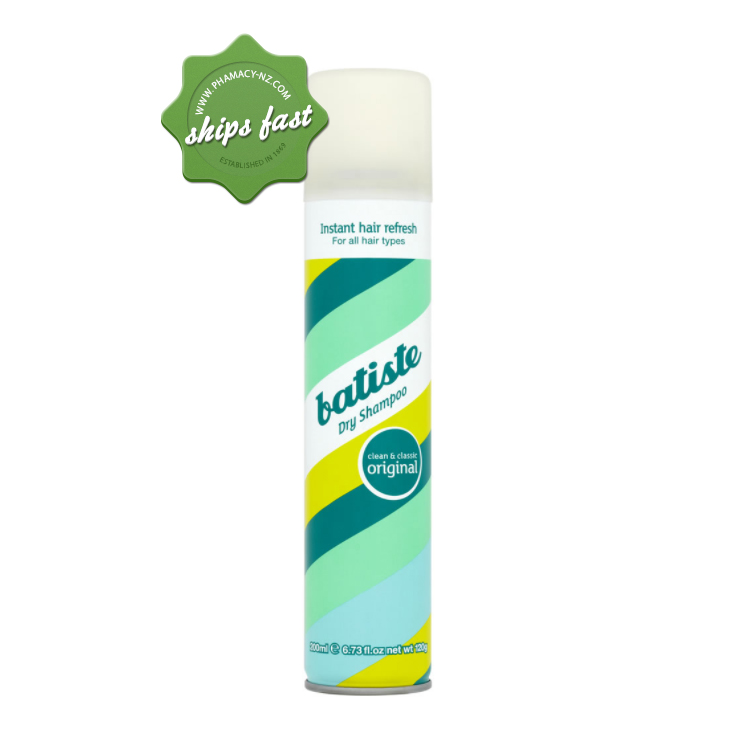 BATISTE DRY SHAMPOO CLEAN AND CLASSIC ORIGINAL 200ML (Special buy online only)