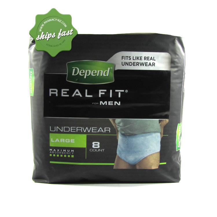 DEPEND REALFIT FOR MEN LARGE X 8