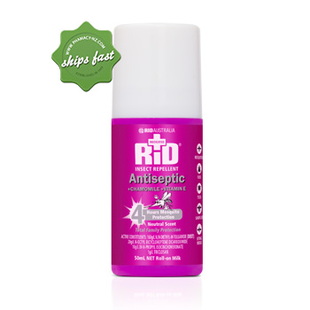 RID INSECT REPELLENT PLUS ANTISEPTIC ADULT ROLL ON 50ML (Special buy online only)