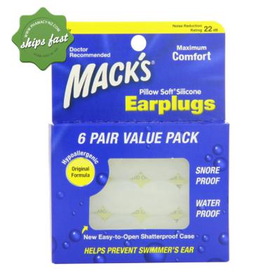 MACKS PILLOW SOFT SILICONE EAR PLUGS VALUE PACK 6 PAIRS