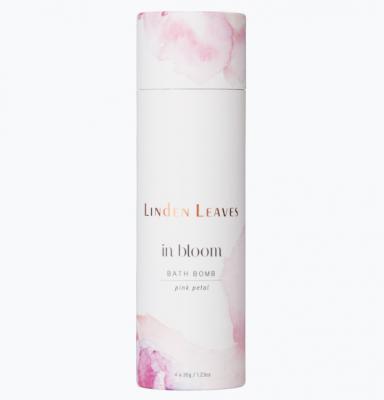 Linden Leaves In Bloom Bath Bomb Pink Petal 4x35g