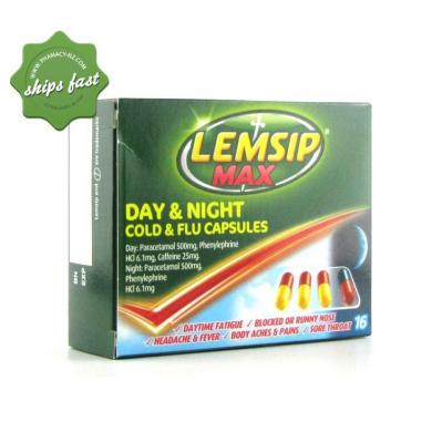 LEMSIP MAX DAY + NIGHT CAPSULES 16s