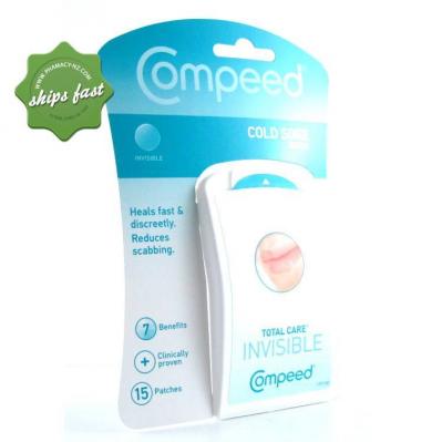 COMPEED TOTAL CARE INVISIBLE COLD SORE PATCHES 15s