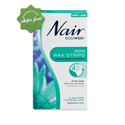 Nair Esiwax Mini Strip Face and Sensitive Areas 20 Wax Strips