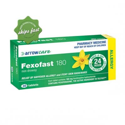 Fexofast 180mg 30 Tablets