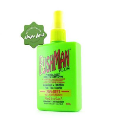 BUSHMAN PLUS PERSONAL INSECT REPELLENT WITH SUNSCREEN 100ML PUMP (Special buy online only)