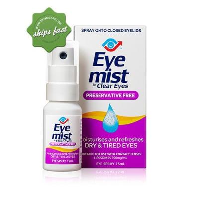 Clear Eyes Eye Mist Preservative Free Eye Spray 15ml