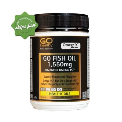 GO HEALTHY GO FISH OIL 1550MG ADVANCED OMEGA-PC 200 SOFTGEL CAPSULES
