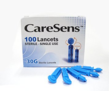 CARESENS 30G STERILE LANCETS 100 SINGLE USE