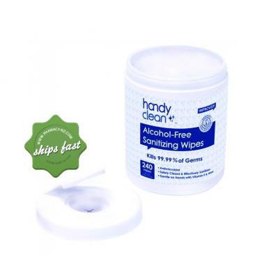 HANDY CLEAN ALCOHOL FREE SANITIZING WIPES 240 WIPES
