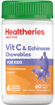 HEALTHERIES KIDS ECHINACEA VITAMIN C CHEWABLE 60s
