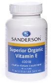 Sanderson Superior Organic Vitamin E 400IU 90 Capsules