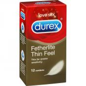 Durex Condoms Fetherlite Thin Feel 12 Condoms