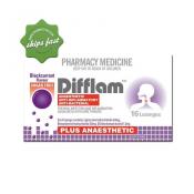 DIFFLAM ANAESTHETIC SUGAR FREE BLACKCURRANT 16 LOZENGES