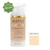 NATIO FLAWLESS FOUNDATION SPF 15 LIGHT MEDIUM
