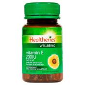 HEALTHERIES VITAMIN E 200IU 60 CAPSULES