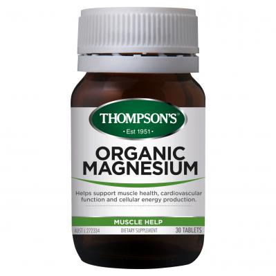 Thompsons Organic Magnesium 30 Tablets 
