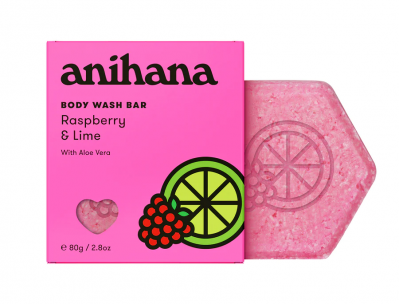 Anihana Body Wash Bar Raspberry & Lime 80g