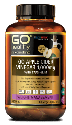GO Healthy Go Apple Cider Vinegar 1000mg With Capsi-Slim 60 Capsules