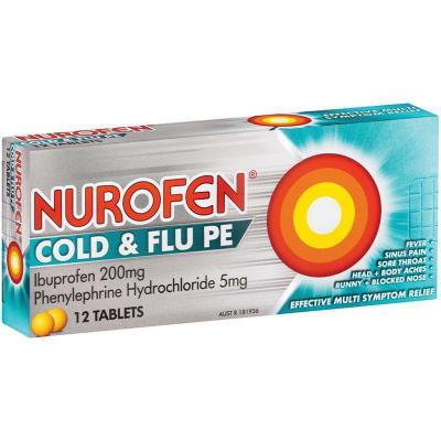 Nurofen PE Cold And Flu 12 Tablets