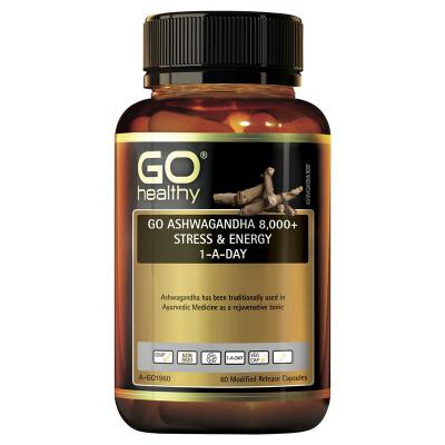 Go Healthy Go Ashwagandha 8000 Plus Stress and Energy 60 Capsules