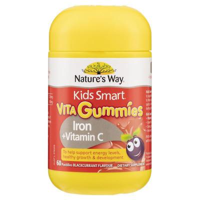 Nature's Way Kids Gummies Iron Plus Vitamin C 60 Gummies