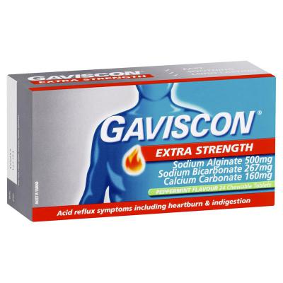 Gaviscon Extra Strength Peppermint 24 Tablets