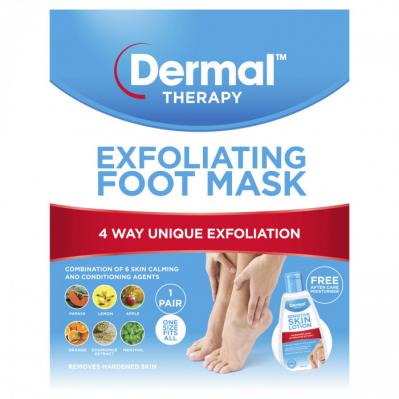 Dermal Therapy Exfoliating Foot Mask 1 Pack 