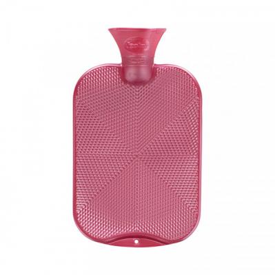 Fashy Hot Water Bottle Single Ribbed Crystal Star Pattern Pink 2L