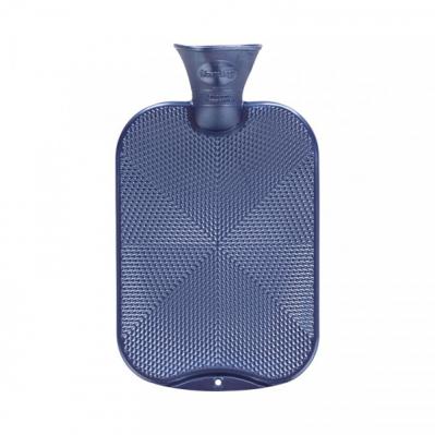 Fashy Hot Water Bottle Single Ribbed Crystal Star Pattern Navy 2L