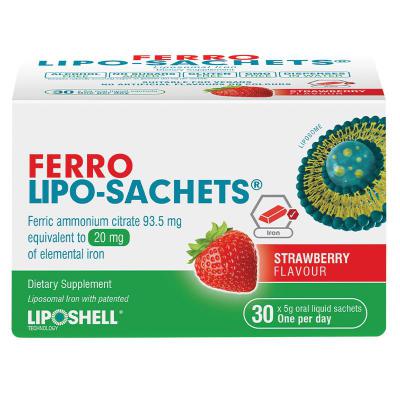 AFT Lipo-Sachets Ferro Stawberrry 30 Pack