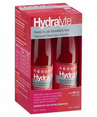 HYDRALYTE Liquid Strawberry Kiwi 4x250ml