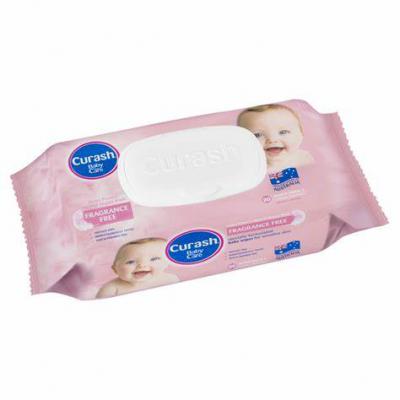 Curash Fragrance Free Baby Wipes 80 Pack 