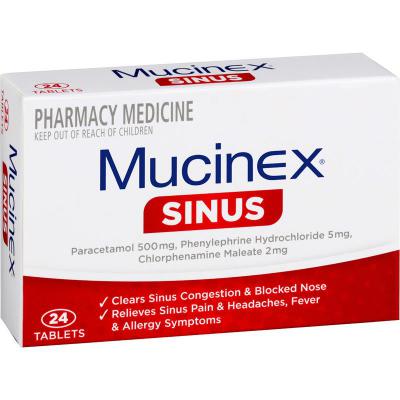 Mucinex Sinus Tablets 24 Pack