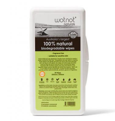 Wotnot 100% Natural Travel Wipes W/Case 20pk