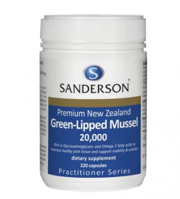 Sanderson NZ Green - Lipped Mussel 20,000mg 220 Capsules 