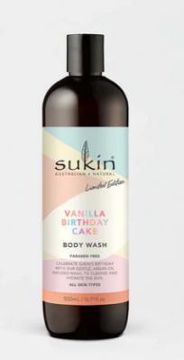 Sukin Birthday Cake Body Wash 500ml Limited Edition 