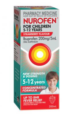Nurofen For Children 5 Years-12 Years Strawberry 200ml