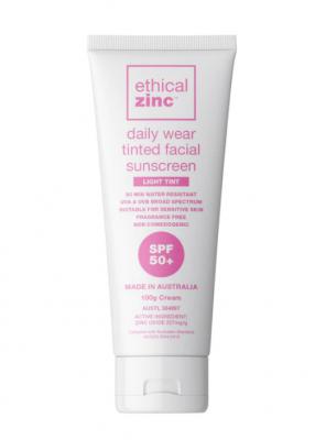 Ethical Zinc Daily Wear Tinted Sunscreen SPF50 100g Light 