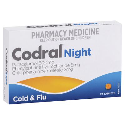 Codral Nightime Tablets 24 Pack