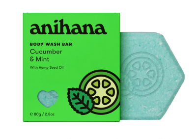 Anihana Body Wash Bar Cucumber & Mint 80g