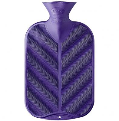 Fashy Hot Water Bottle Single Rib Violet 2 Litre
