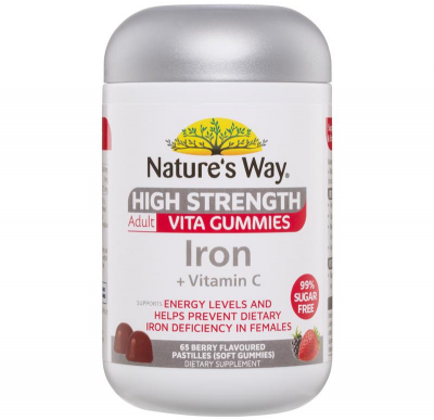 Nature's Way Adult High Strength Iron 65 Gummies