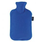 Fashy Hot Water Bottle Fleece Blue 2 Litre