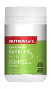 Nutra Life Triple Strength Garlic + C, Horseradish 100 Capsules