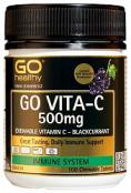 GO Vitamin C 500mg Blackcurrant 100 Chewable Tablets